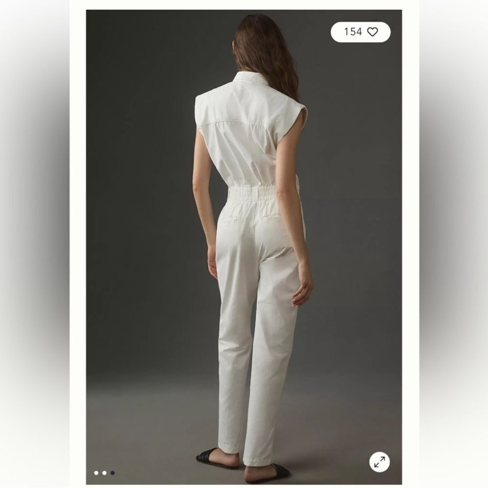 NWT PISTOLA x Revolve Women's Rosie Cotton Jumpsuit in Porcelain White Size XS - Picture 3 of 12